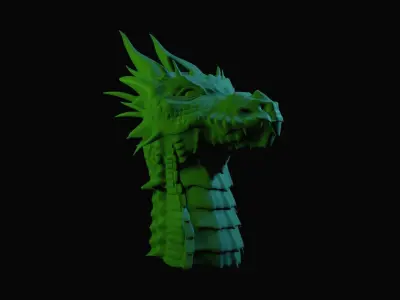 Dragon Head 3D model shop