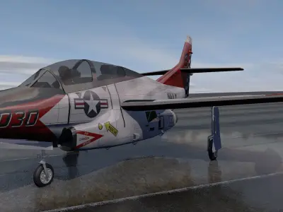 North American T-2C Buckeye 3D model
