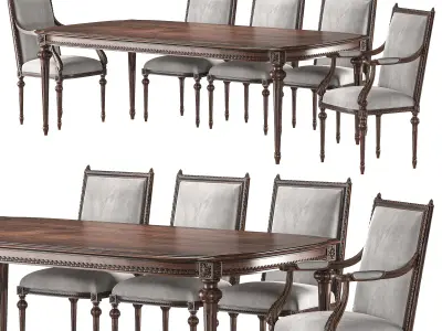 chairish  table and chair 6958 3D model