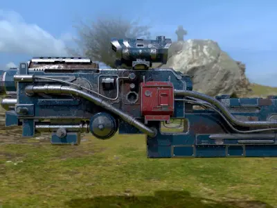 Rusted gun asset  3D model  3D model