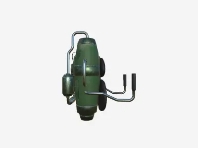 Jetpack A10 Green - SciFi Character Design Low-poly 3D model