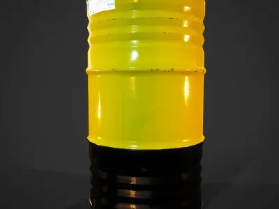 Barrels Lukoil Low-poly 3D model