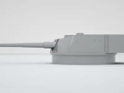 283mm - 11inch SK L - 50 Naval Gun  3D model