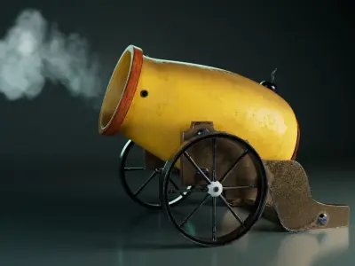 CANNON MODEL AND TEXTURE 3D model