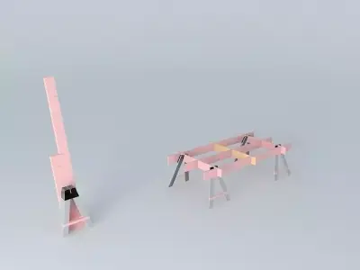 Saw Horses Free 3D model purchase