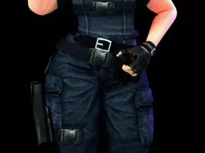 jill valentine disney toon ALL VERSIONS Low-poly 3D model