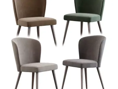 Aston dining chairl by Minotti 3D model