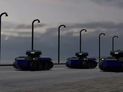 Cyber tanks 3D model