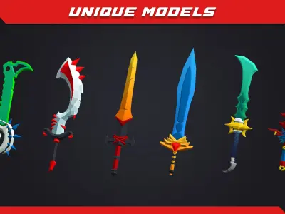 Swords Pack - Legendary Swords Low-poly 3D model
