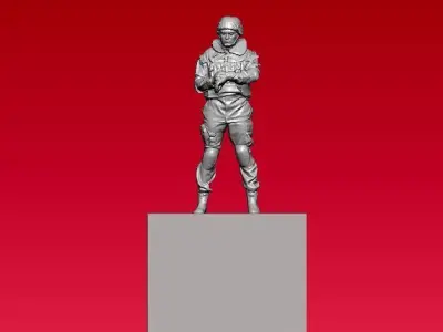 Military officer statue - 3D print 3D print model purchase