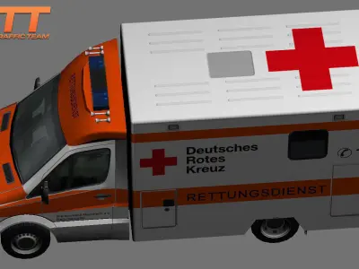 Mercedes-Benz Sprinter Medical Low-poly 3D model