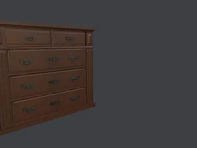 Antique dresser low-poly Low-poly 3D model