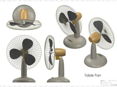Table Fan 3D model
