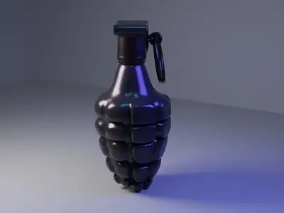  Hand grenade  rendering 3D model Free low-poly 3D model