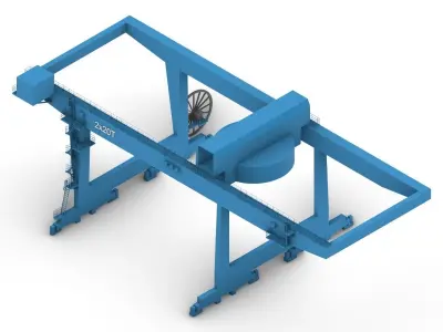 Rail-Mounted Gantry Portal Container Crane 3D model