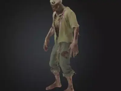 Zombie 3D Model Realistic Horror Sculpture Free 3D print model buy
