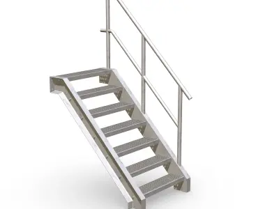 Grid stairs collection - 4 Free Samples Free 3D model