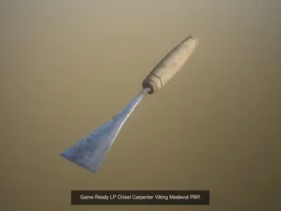 Game Ready Viking Medieval Carpenter Tools 3D Model Pack