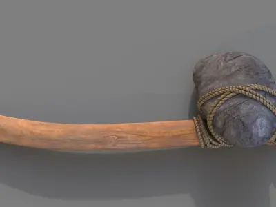 ancient ax Low-poly 3D model