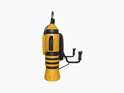 Jetpack E03 Yellow Black - SciFi Character Design Low-poly 3D model