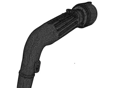 Cybernetic Forearm with Coolant Tubes 3D model