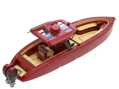 Motorboat  3D model by IgYerm
