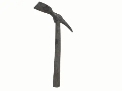 Pickaxe Low-poly 3D model 2