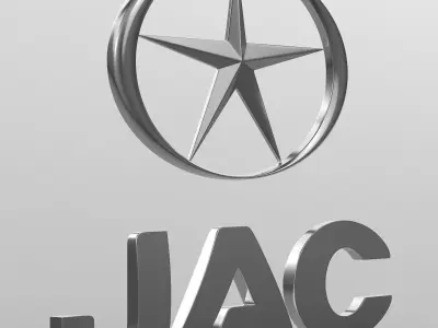 jac logo 3D model by 3dlogoman