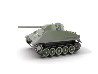 Swedish Army Tank model pack Low-poly 3D model