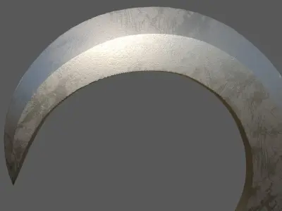 storm sickle Low-poly 3D model