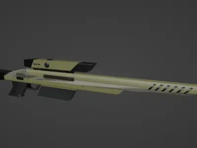 sniper rifle 3D model 5