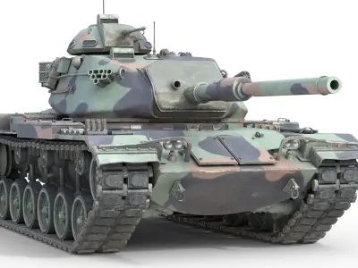M60 battle Tank Low-poly 3D model