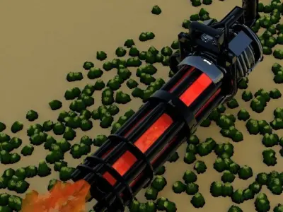 Gatling gun 3D model purchase