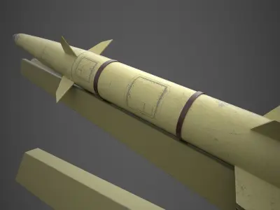 missile Low-poly 3D model purchase