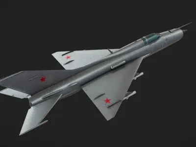 MIG-21 Low-poly 3D model