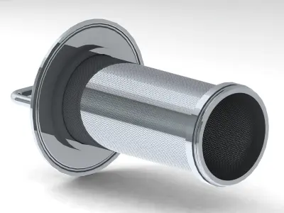 FILTRO FAMIQ RECTO CORTO Diam 38-1 3D model
