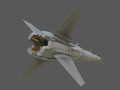 AIM-9X SIDEWINDER Missile Low-poly 3D model