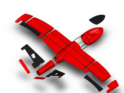 FPV CORN PLANE WATER LANDING BODY 3D print model