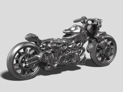 motorcycle robot a01 3d print model  3D print model purchase