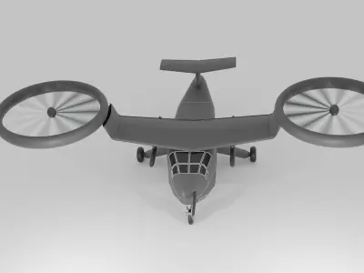 Sci Fi Rescue Chopper 3D model