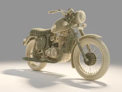 Jawa Forty two  Bike 3D model 3D model
