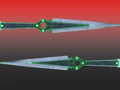 Persona 5 Joker Dagger Low-poly 3D model