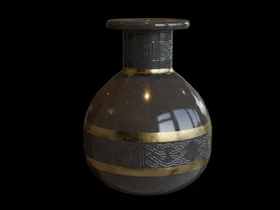 Ancient Pot Vase Low-poly 3D model