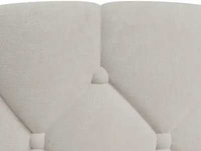 Classy Cocktail Ottoman Glass Top Coffee Table Low-poly 3D model