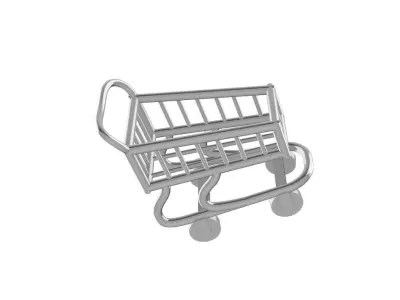 Shopping Cart Pendant 3D model