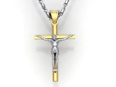 Cross Jesus simple D5 3D print model
