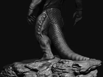 Lizardman 3d print model lizard 3D model