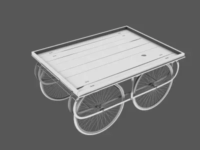 Vegetable Salesman Cart 3d model 3D model