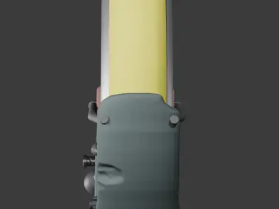 One  wheel motorcycle Low-poly 3D model