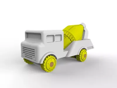 Toy cement truck  3D print model